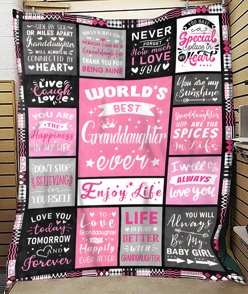 TO MY GRANDDAUGHTER - GIFT FOR GRANDDAUGHTER - Sherpa Fleece Blanket From Grandparent (SKUB-LUAN-07)