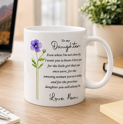 BEAUTIFUL MUG FOR DAUGHTER - GIFT FROM MOM LUAN00 (SKU2607-18)