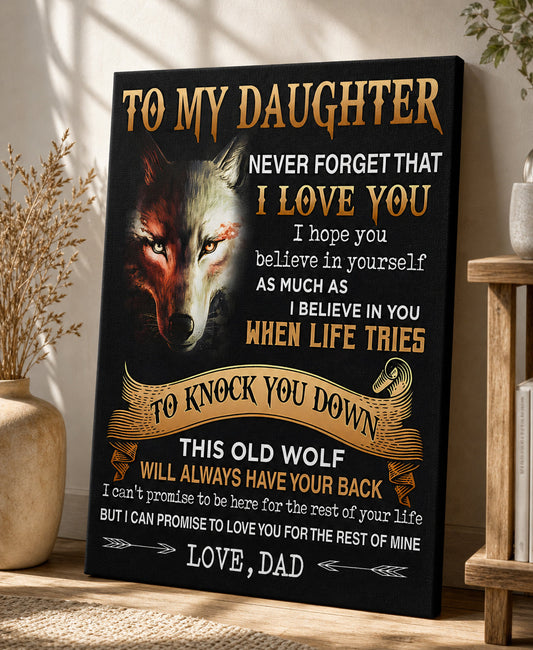 CANVAS FOR DAUGHTER - BEST GIFT FROM DAD - LUAN00 (SKU2605-29)