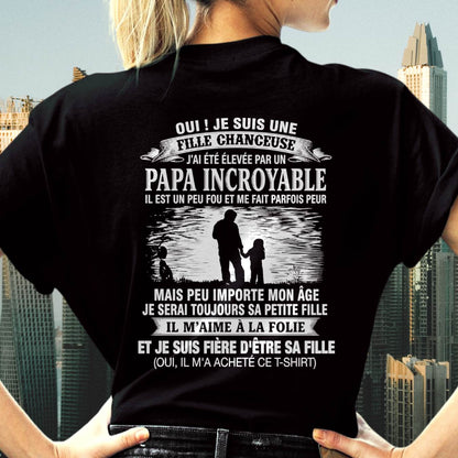 FILLE CHANCEUSE - ÉLEVÉE PAR UN PAPA INCROYABLE - CADEAU PARFAIT DE PAPA À SA FILLE - LUAN00 (SKU2609-08-00)