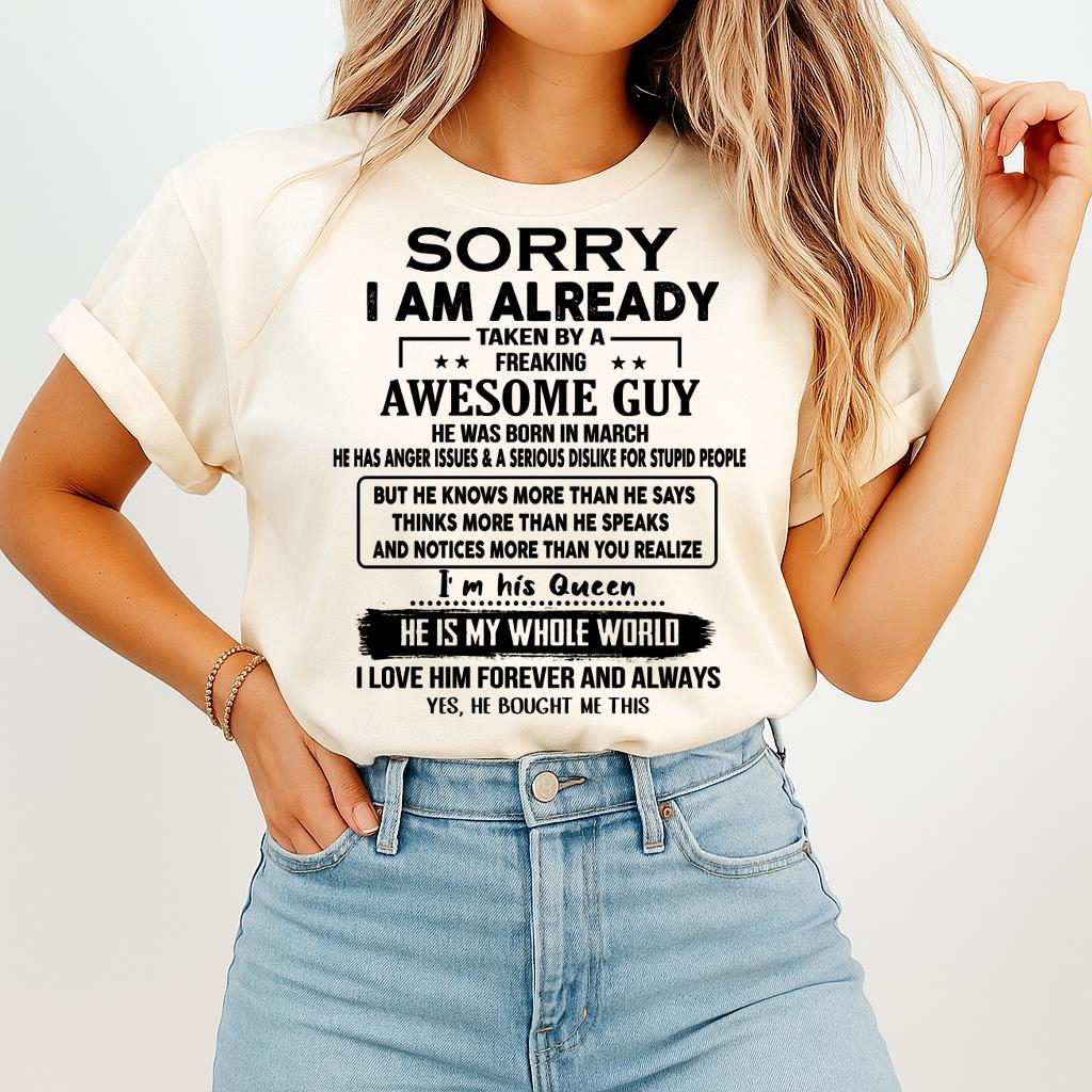 March - Awesome Guy - Perfect gift for girlfriend or wife From Husband - LUAN03 (SKUT08-11-03)