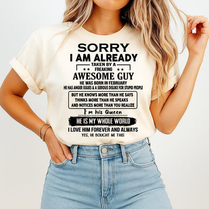February - Awesome Guy - Perfect gift for your girlfriend or wife from Husband - LUAN02(SKUT08-11-02)