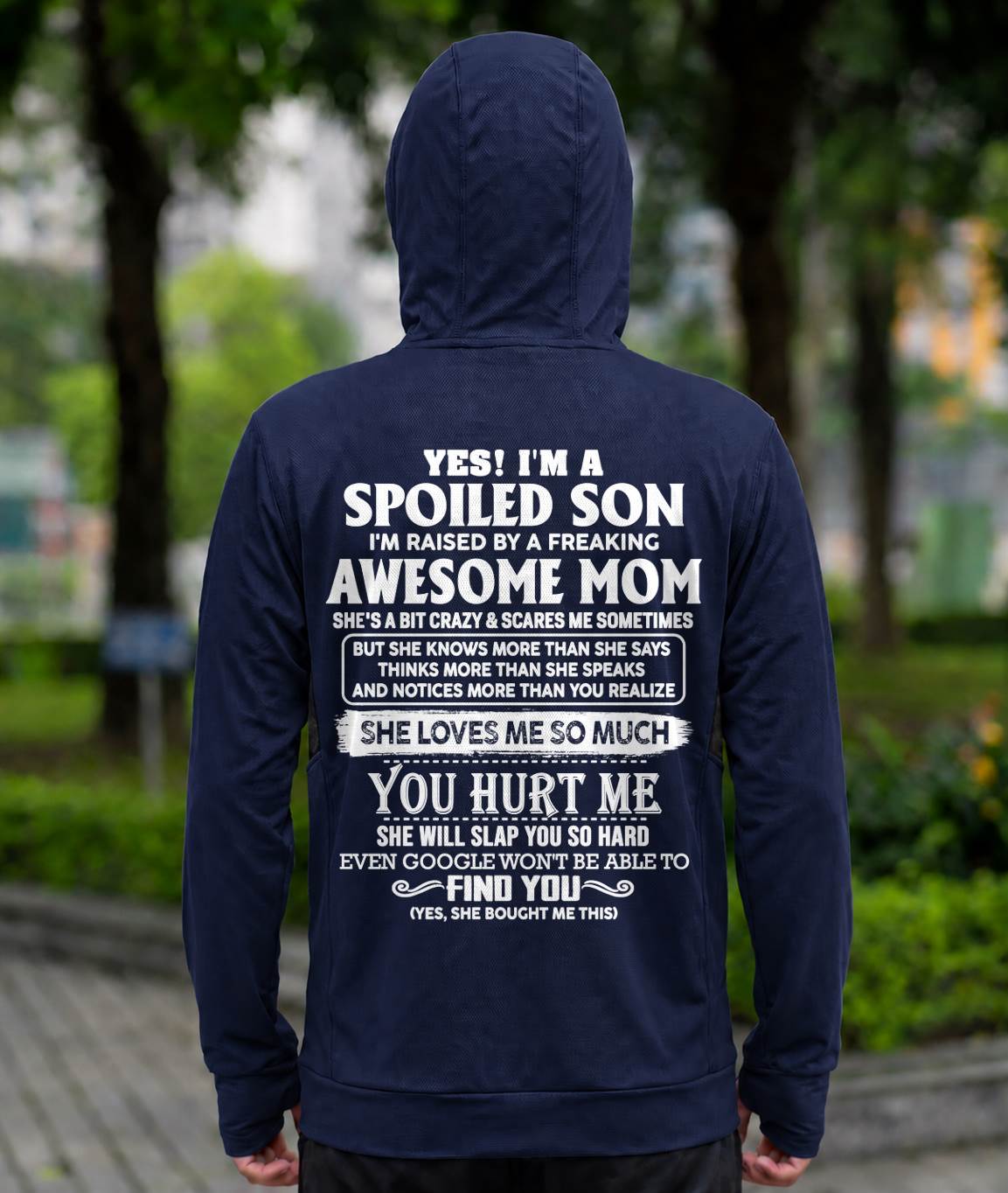Spoiled Son Raised By An Awesome Mom Sunscreen Clothing A09-224  – Perfect Gift From Mom - LUAN00 (SKU2607-139-00)