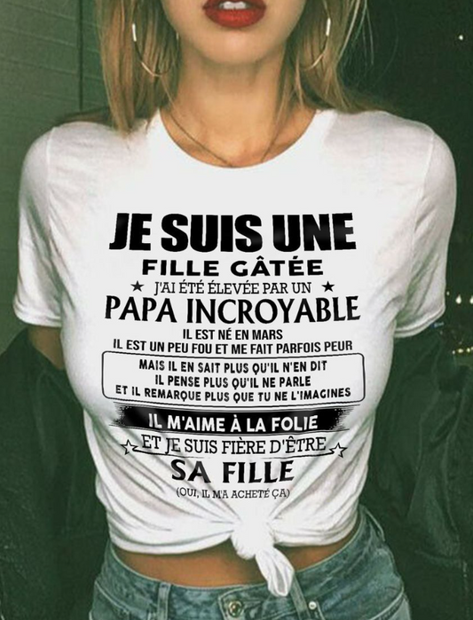 Cadeau d’anniversaire de papa pour sa fille  |   T-shirt - luan03 / fr03