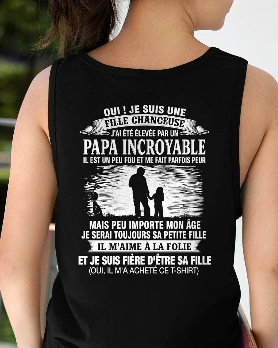 FILLE CHANCEUSE - ÉLEVÉE PAR UN PAPA INCROYABLE - CADEAU PARFAIT DE PAPA À SA FILLE - LUAN00 (SKU2609-08-00)
