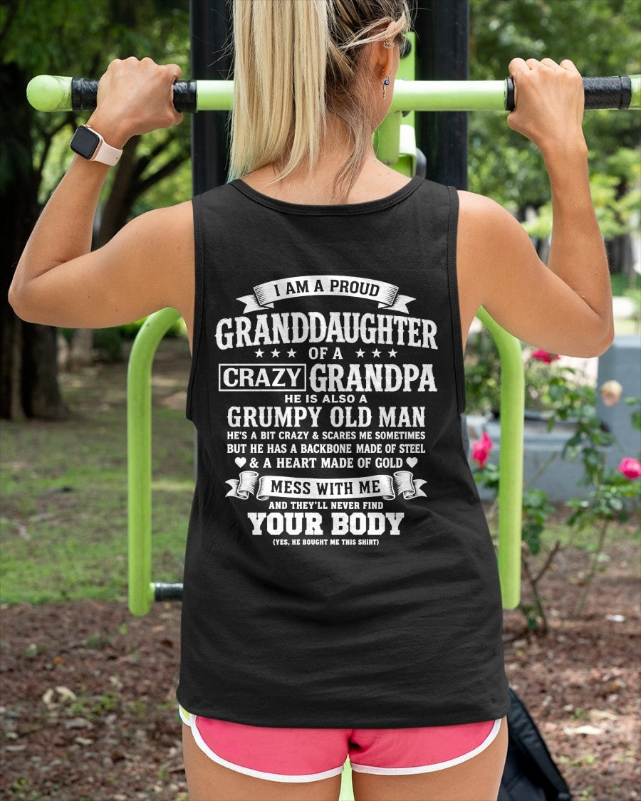 LUAN00 - I AM A PROUD GRANDDAUGHTER OF A CRAZY GRANDPA - Birthday Gift From Grandpa - (SKU2606-67-00)