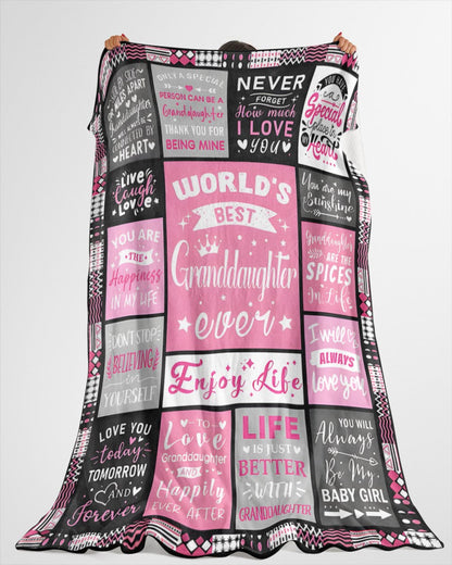 TO MY GRANDDAUGHTER - GIFT FOR GRANDDAUGHTER - Sherpa Fleece Blanket From Grandparent (SKUB-LUAN-07)