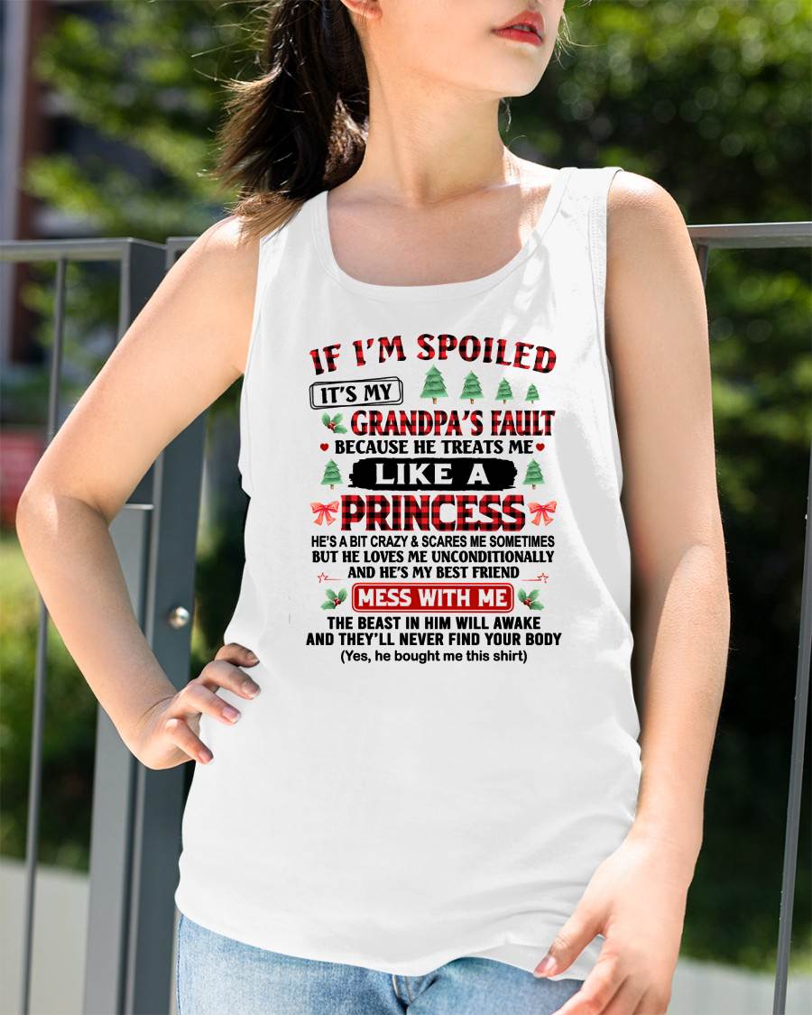 SPOILED GRANDDAUGHTER - PERFECT CHRISTMAS GIFT FOR GRANDDAUGHTER - GIFT FROM GRANDPA - LUAN00 (SKU10-180-00)