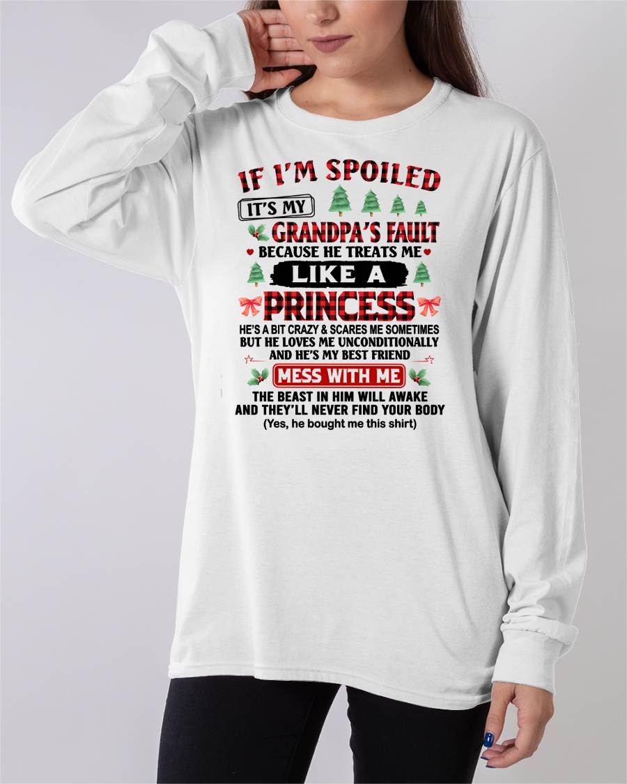 SPOILED GRANDDAUGHTER - PERFECT CHRISTMAS GIFT FOR GRANDDAUGHTER - GIFT FROM GRANDPA - LUAN00 (SKU10-180-00)