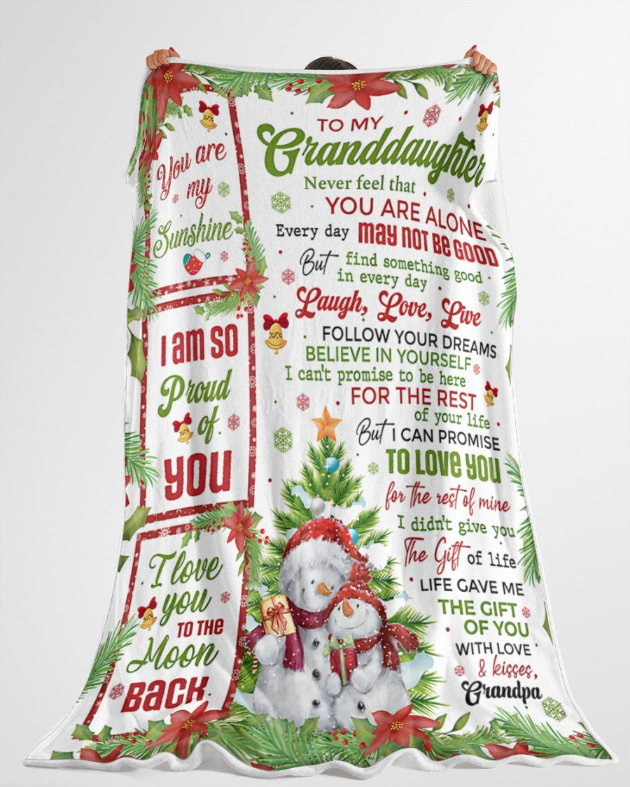 BLANKET FOR GRANDDAUGHTER – COMFORT & WARMTH CHRISTMAS GIFT FROM GRANDPA  Sherpa Fleece Quilt Blanket LUAN00 (SKUB10-184)