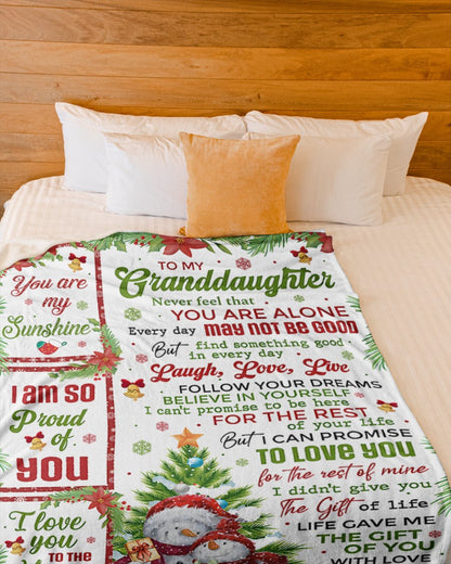 BLANKET FOR GRANDDAUGHTER – COMFORT & WARMTH CHRISTMAS GIFT FROM GRANDPA  Sherpa Fleece Quilt Blanket LUAN00 (SKUB10-184)