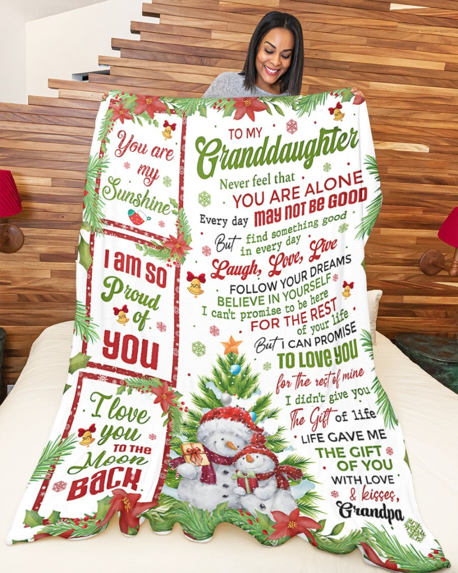 BLANKET FOR GRANDDAUGHTER – COMFORT & WARMTH CHRISTMAS GIFT FROM GRANDPA  Sherpa Fleece Quilt Blanket LUAN00 (SKUB10-184)