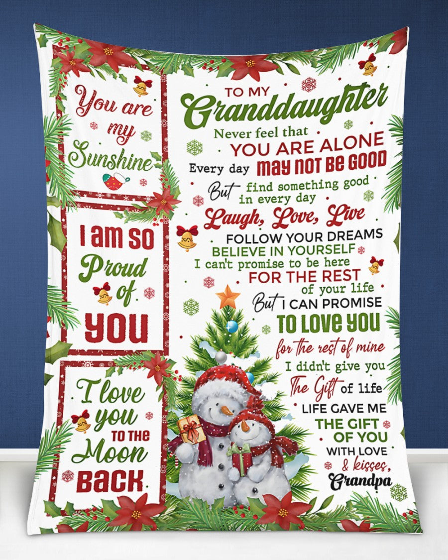 BLANKET FOR GRANDDAUGHTER – COMFORT & WARMTH CHRISTMAS GIFT FROM GRANDPA  Sherpa Fleece Quilt Blanket LUAN00 (SKUB10-184)