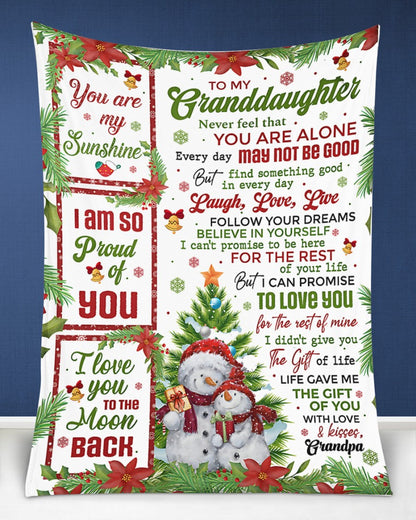 BLANKET FOR GRANDDAUGHTER – COMFORT & WARMTH CHRISTMAS GIFT FROM GRANDPA  Sherpa Fleece Quilt Blanket LUAN00 (SKUB10-184)