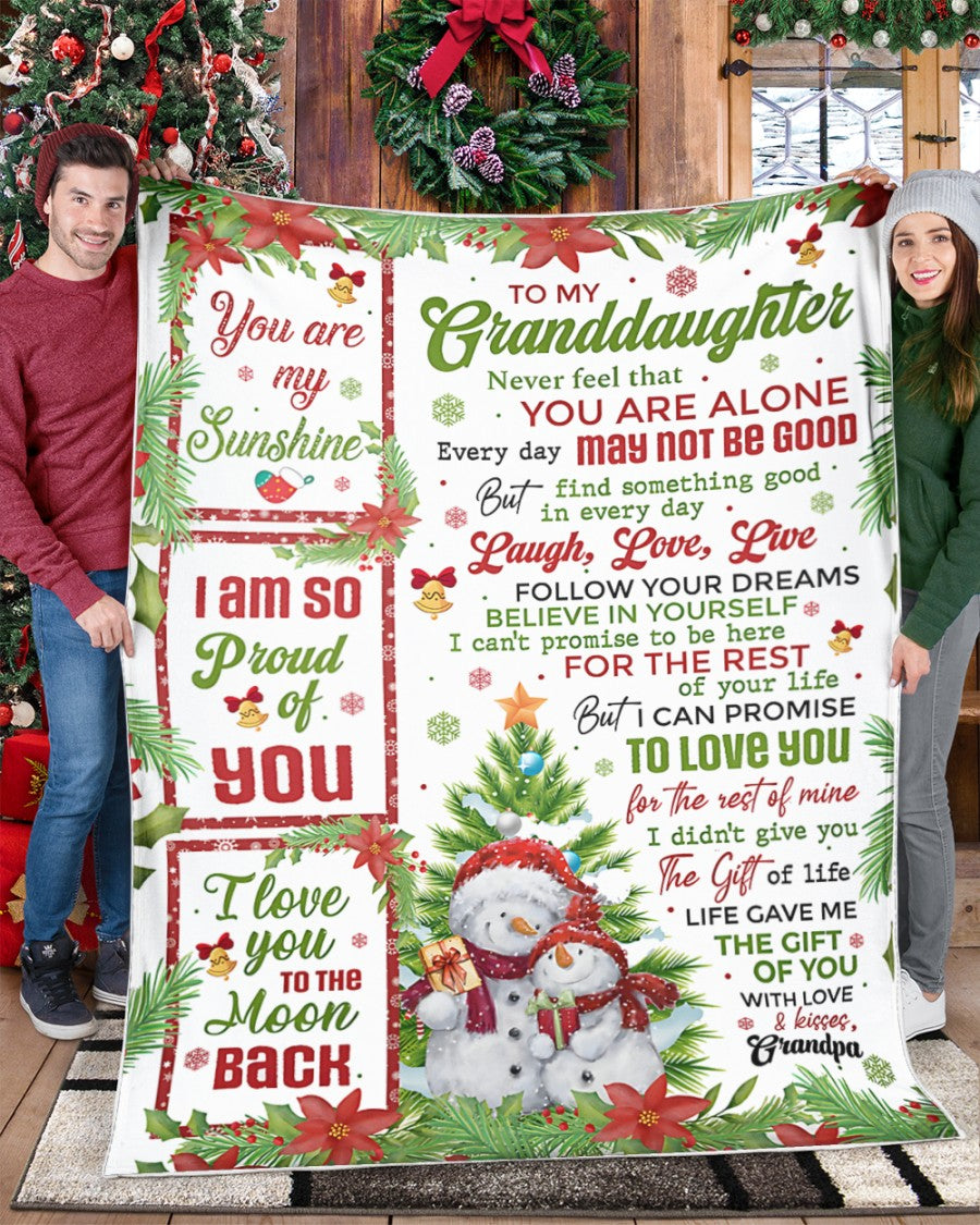 BLANKET FOR GRANDDAUGHTER – COMFORT & WARMTH CHRISTMAS GIFT FROM GRANDPA  Sherpa Fleece Quilt Blanket LUAN00 (SKUB10-184)