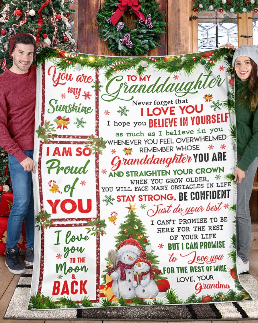 BLANKET FOR GRANDDAUGHTER – COMFORT & WARMTH CHRISTMAS GIFT FROM GRANDMA  Sherpa Fleece Quilt Blanket LUAN00