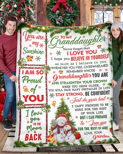 BLANKET FOR GRANDDAUGHTER – COMFORT & WARMTH CHRISTMAS GIFT FROM GRANDMA  Sherpa Fleece Quilt Blanket LUAN00