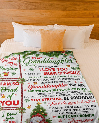 BLANKET FOR GRANDDAUGHTER – COMFORT & WARMTH CHRISTMAS GIFT FROM GRANDMA  Sherpa Fleece Quilt Blanket LUAN00