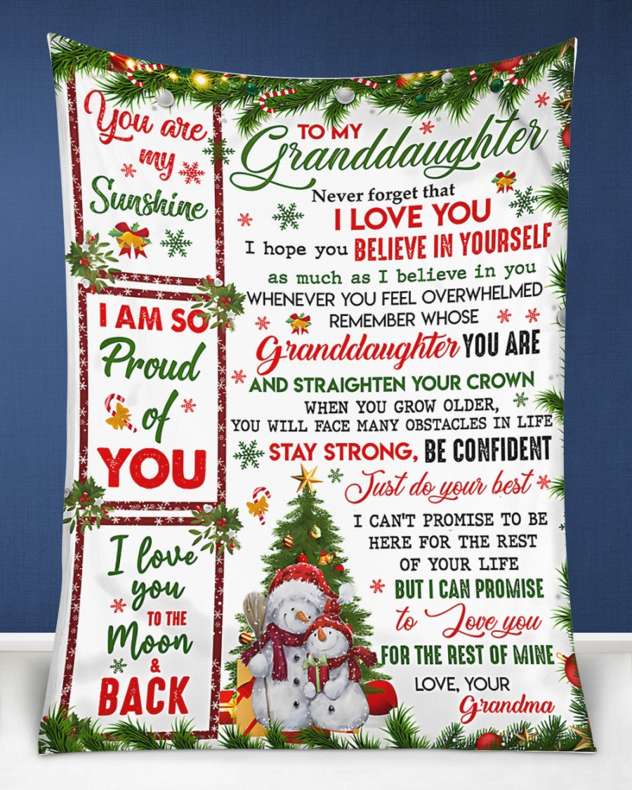 BLANKET FOR GRANDDAUGHTER – COMFORT & WARMTH CHRISTMAS GIFT FROM GRANDMA  Sherpa Fleece Quilt Blanket LUAN00