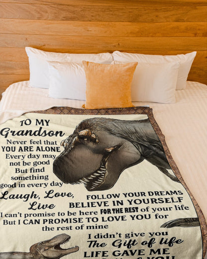 BLANKET FOR GRANDSON – COMFORT & WARMTH GIFT FROM GRANDPA  Sherpa Fleece Quilt Blanket LUAN00 (SKUB-BLK-GPKL)