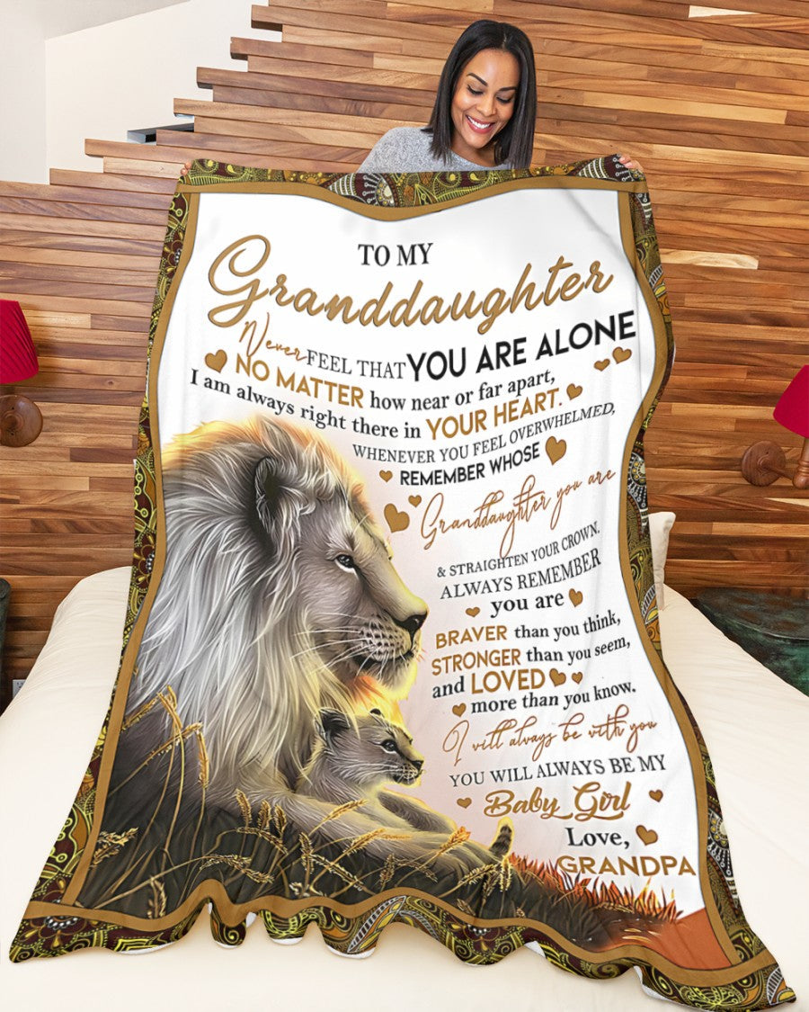 BLANKET FOR GRANDDAUGHTER – COMFORT & WARMTH GIFT FROM GRANDPA  Sherpa Fleece Quilt Blanket LUAN00 (SKUB11-54)