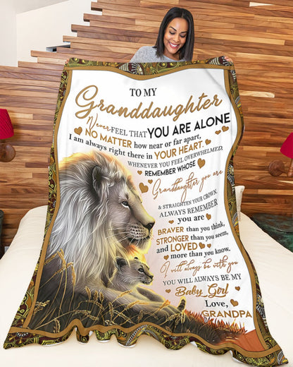 BLANKET FOR GRANDDAUGHTER – COMFORT & WARMTH GIFT FROM GRANDPA  Sherpa Fleece Quilt Blanket LUAN00 (SKUB11-54)
