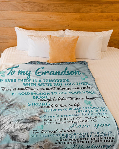 BLANKET FOR GRANDSON – COMFORT & WARMTH GIFT FROM GRANDMA  Sherpa Fleece Quilt Blanket LUAN00 (SKUB06-109)