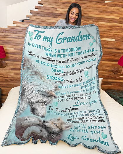 BLANKET FOR GRANDSON – COMFORT & WARMTH GIFT FROM GRANDMA  Sherpa Fleece Quilt Blanket LUAN00 (SKUB06-109)