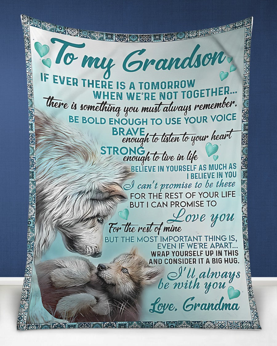 BLANKET FOR GRANDSON – COMFORT & WARMTH GIFT FROM GRANDMA  Sherpa Fleece Quilt Blanket LUAN00 (SKUB06-109)