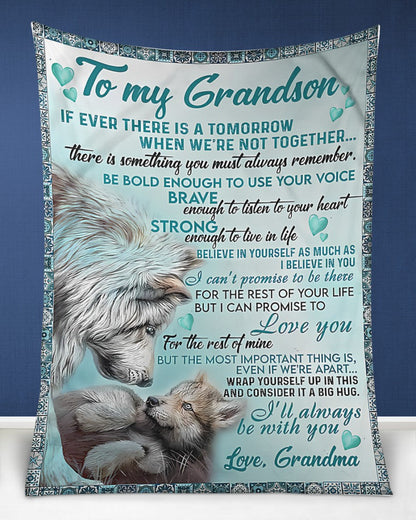 BLANKET FOR GRANDSON – COMFORT & WARMTH GIFT FROM GRANDMA  Sherpa Fleece Quilt Blanket LUAN00 (SKUB06-109)