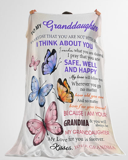 BLANKET FOR GRANDDAUGHTER – COMFORT & WARMTH GIFT FROM GRANDMA  Sherpa Fleece Quilt Blanket LUAN00 (SKUB-BLK-GMD1)