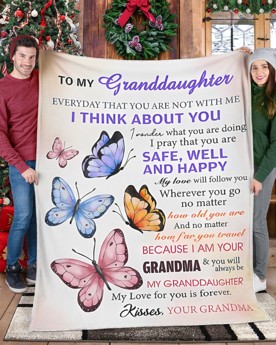 BLANKET FOR GRANDDAUGHTER – COMFORT & WARMTH GIFT FROM GRANDMA  Sherpa Fleece Quilt Blanket LUAN00 (SKUB-BLK-GMD1)
