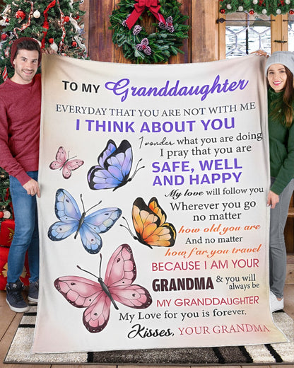 BLANKET FOR GRANDDAUGHTER – COMFORT & WARMTH GIFT FROM GRANDMA  Sherpa Fleece Quilt Blanket LUAN00 (SKUB-BLK-GMD1)