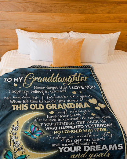 BLANKET FOR GRANDDAUGHTER – COMFORT & WARMTH GIFT FROM GRANDMA  Sherpa Fleece Quilt Blanket LUAN00 (SKUB-BLK-GMD2)
