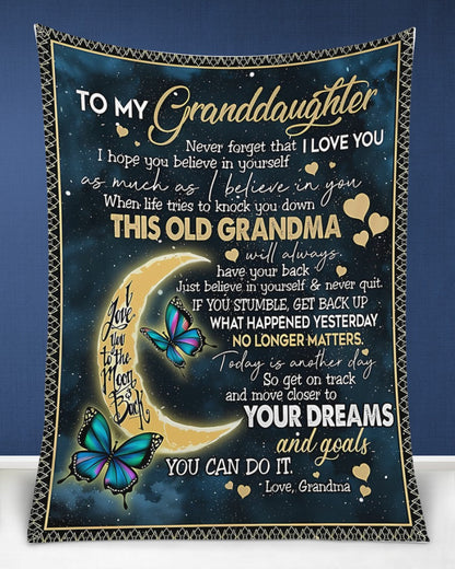 BLANKET FOR GRANDDAUGHTER – COMFORT & WARMTH GIFT FROM GRANDMA  Sherpa Fleece Quilt Blanket LUAN00 (SKUB-BLK-GMD2)