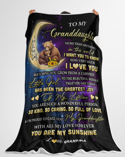 BLANKET FOR GRANDDAUGHTER – COMFORT & WARMTH GIFT FROM GRANDMA  Sherpa Fleece Quilt Blanket LUAN00 (SKUB-BLK-GMD3)