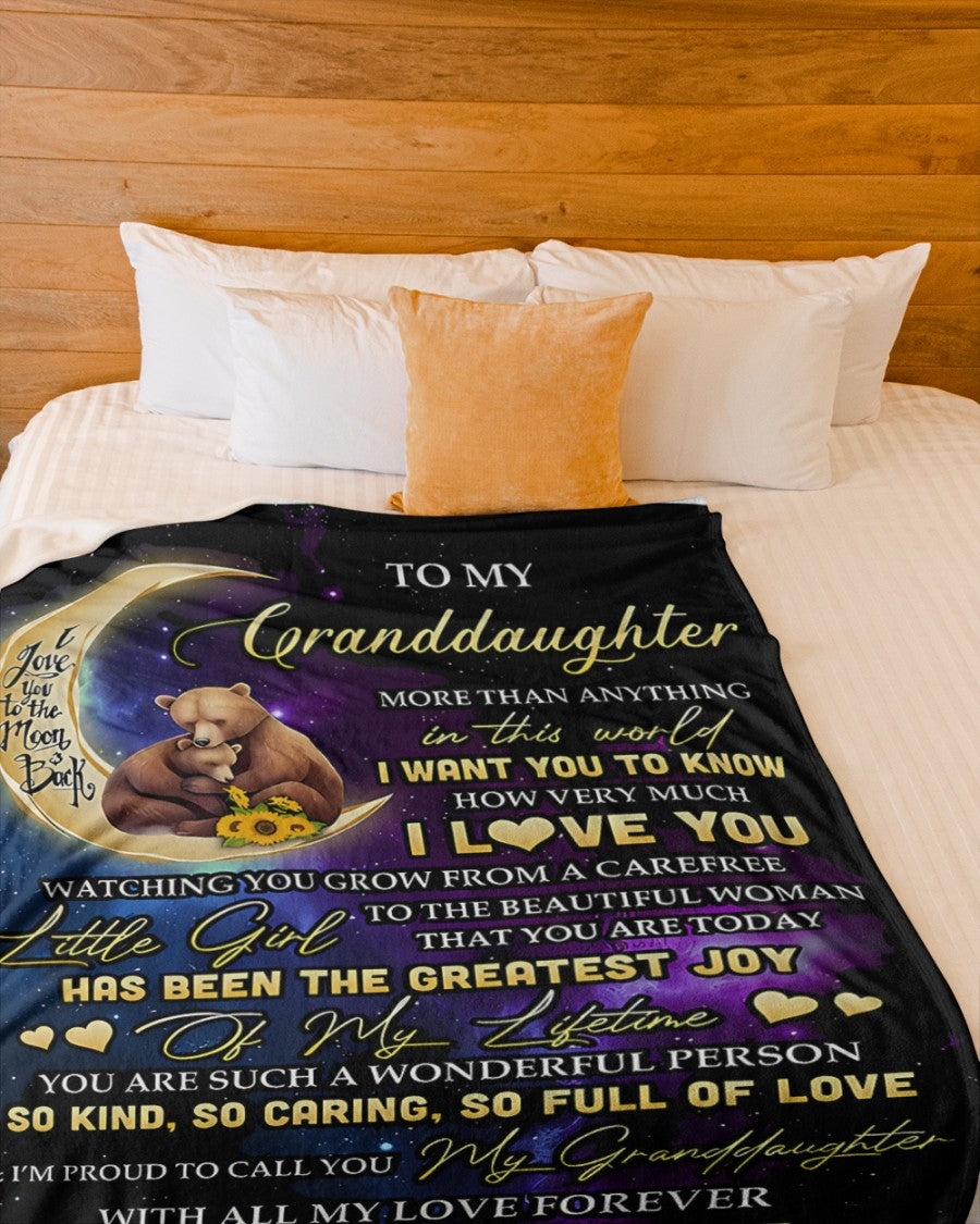 BLANKET FOR GRANDDAUGHTER – COMFORT & WARMTH GIFT FROM GRANDMA  Sherpa Fleece Quilt Blanket LUAN00 (SKUB-BLK-GMD3)
