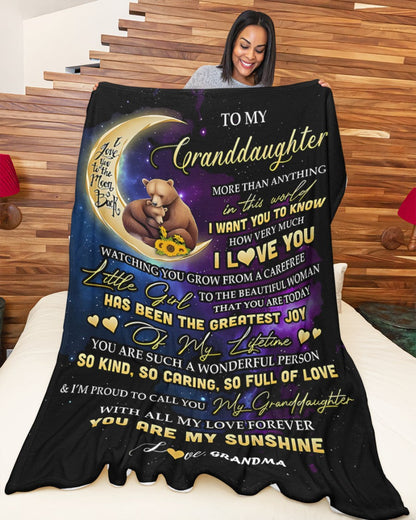 BLANKET FOR GRANDDAUGHTER – COMFORT & WARMTH GIFT FROM GRANDMA  Sherpa Fleece Quilt Blanket LUAN00 (SKUB-BLK-GMD3)