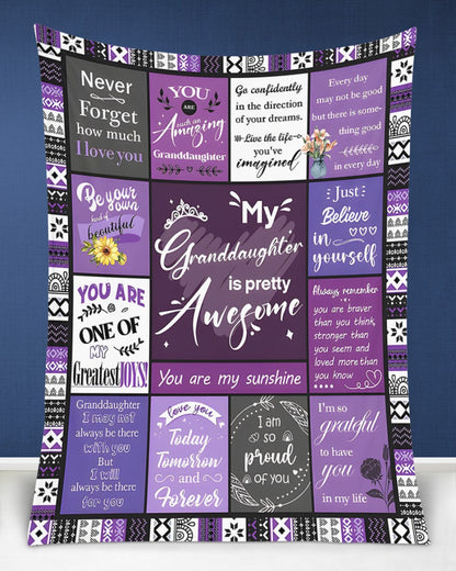 BLANKET FOR GRANDDAUGHTER – COMFORT & WARMTH GIFT FROM GRANDPARENTS  Sherpa Fleece Quilt Blanket LUAN00 (SKUB11-BLK-03)