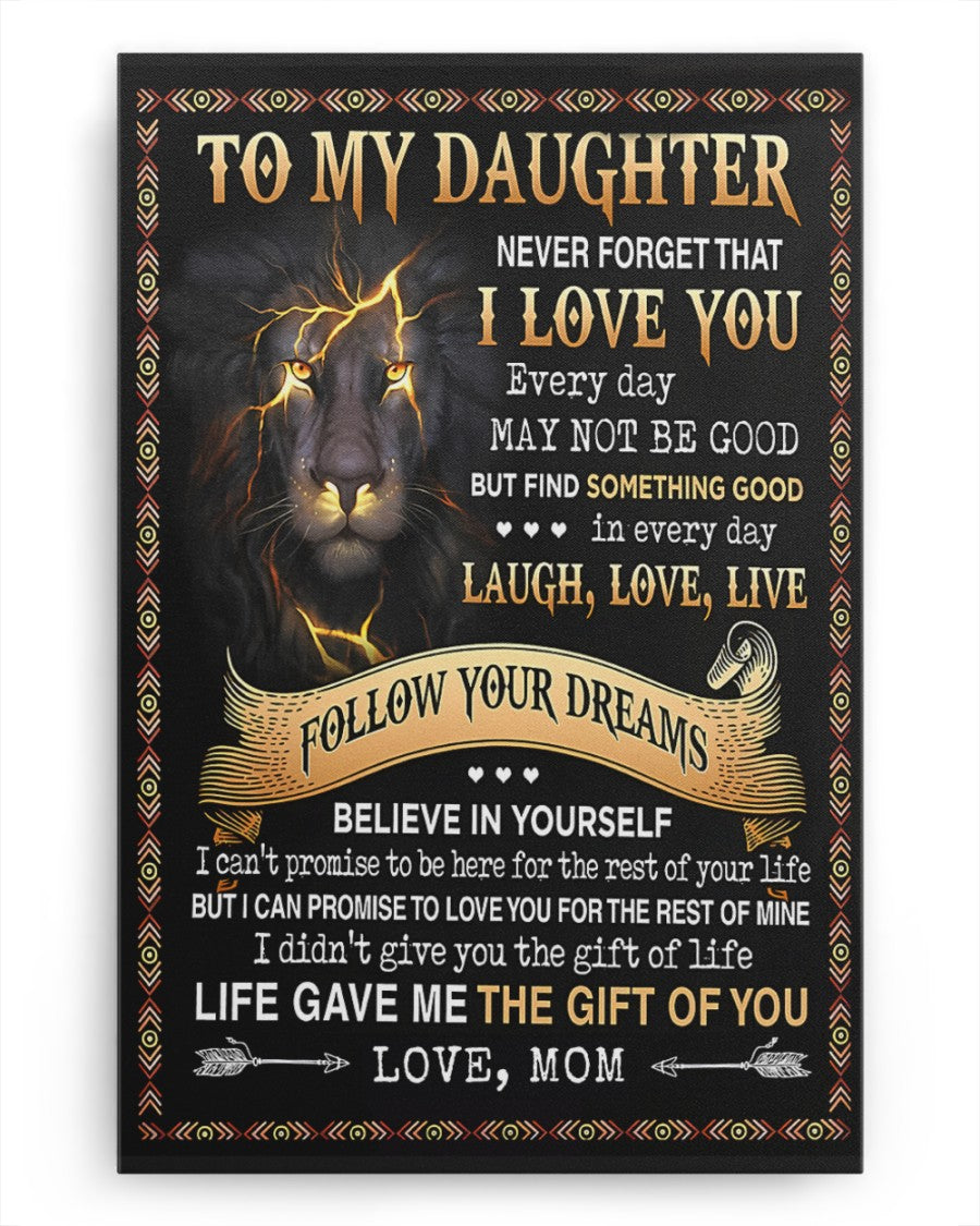 CANVAS FOR DAUGHTER - BEST GIFT FROM MOM - LUAN00 (SKU2604-150)