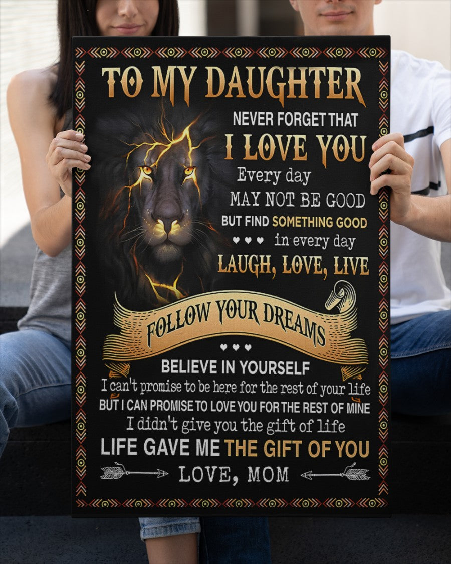 CANVAS FOR DAUGHTER - BEST GIFT FROM MOM - LUAN00 (SKU2604-150)