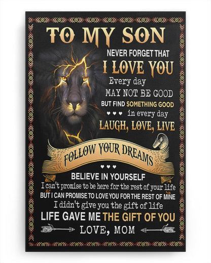 CANVAS FOR SON - BEST GIFT FROM MOM - LUAN00 (SKU2604-152)