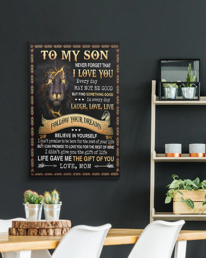 CANVAS FOR SON - BEST GIFT FROM MOM - LUAN00 (SKU2604-152)