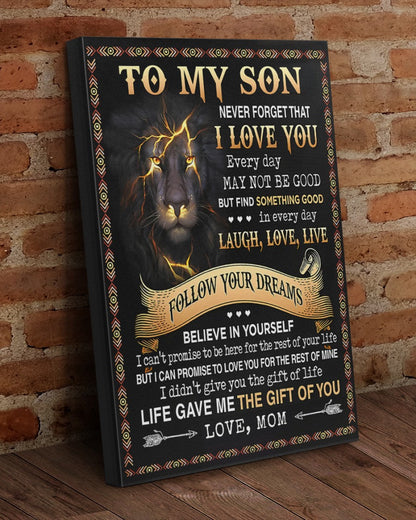CANVAS FOR SON - BEST GIFT FROM MOM - LUAN00 (SKU2604-152)