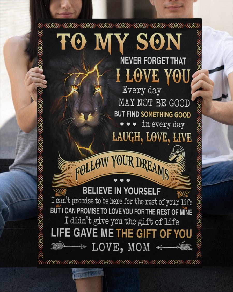 CANVAS FOR SON - BEST GIFT FROM MOM - LUAN00 (SKU2604-152)