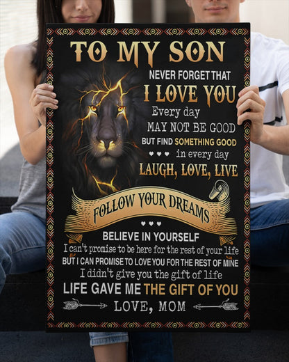 CANVAS FOR SON - BEST GIFT FROM MOM - LUAN00 (SKU2604-152)