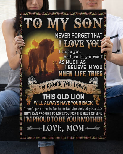 CANVAS FOR SON - BEST GIFT FROM MOM - LUAN00 (SKU2604-149)