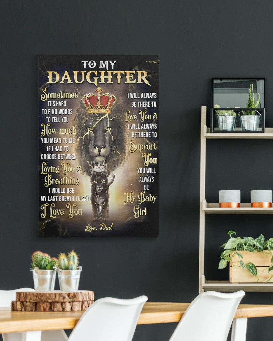 CANVAS FOR DAUGHTER - BEST GIFT FROM DAD - LUAN00 (SKU2604-141)