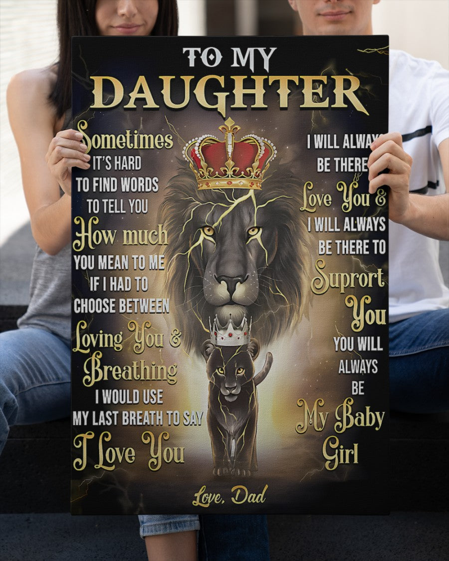 CANVAS FOR DAUGHTER - BEST GIFT FROM DAD - LUAN00 (SKU2604-141)