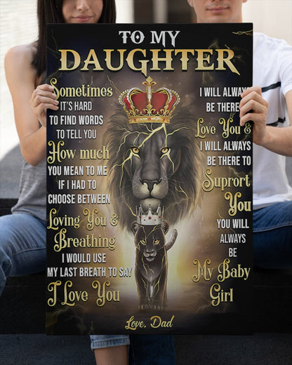 CANVAS FOR DAUGHTER - BEST GIFT FROM DAD - LUAN00 (SKU2604-141)